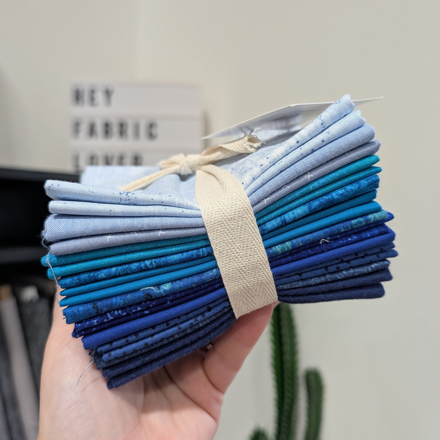 Blue | Curated Colours Fat Quarter Stack | 12 FQ