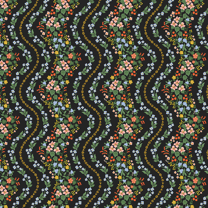 Dahlia | Wildwood Vines in Black Metallic