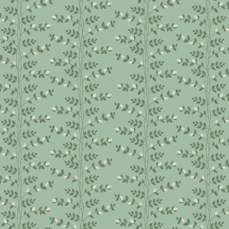 Dahlia | Climbing Vines in Sage Metallic