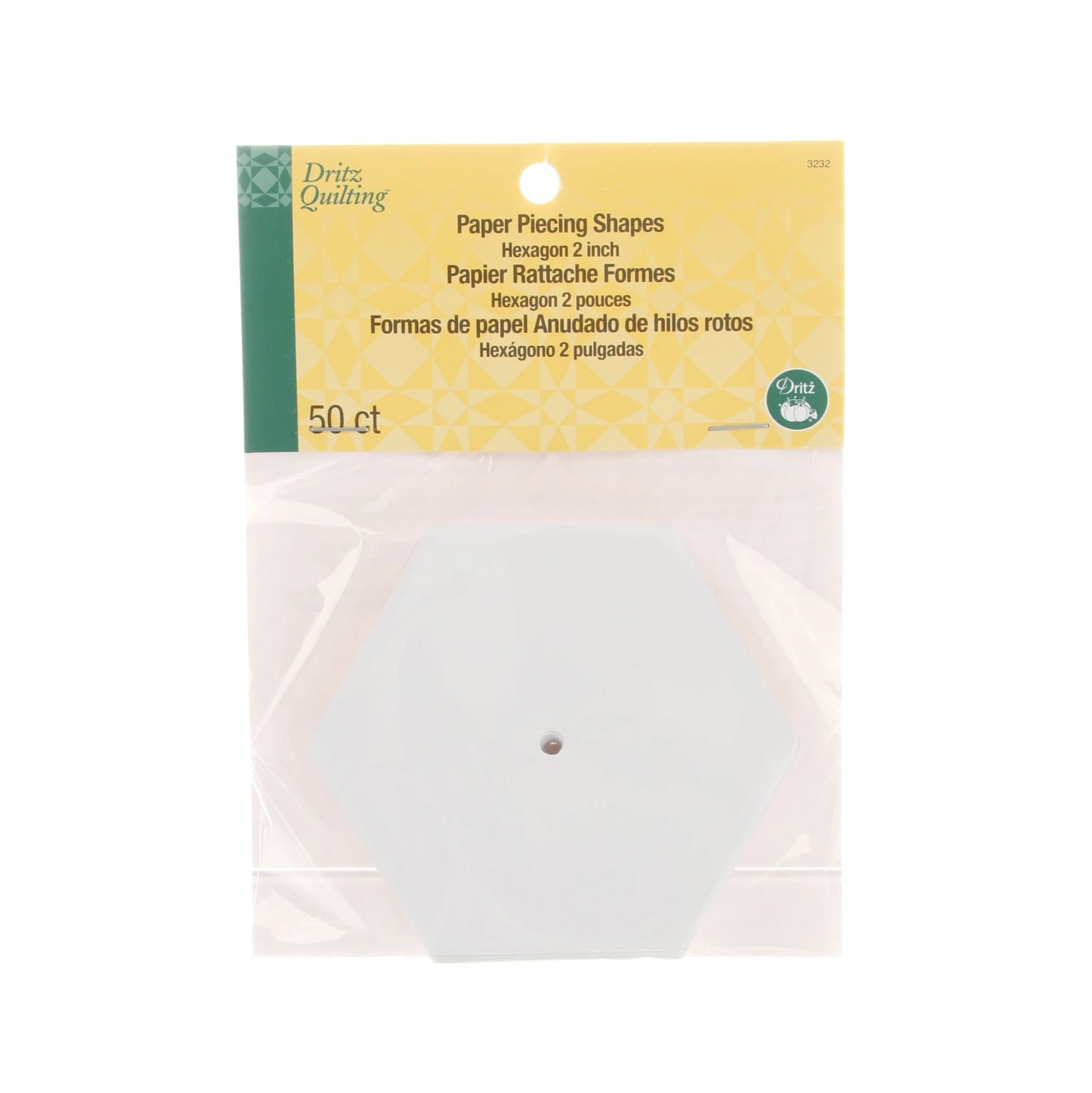 Dritz Paper Piecing Hexagon | Size 2" - 50ct.