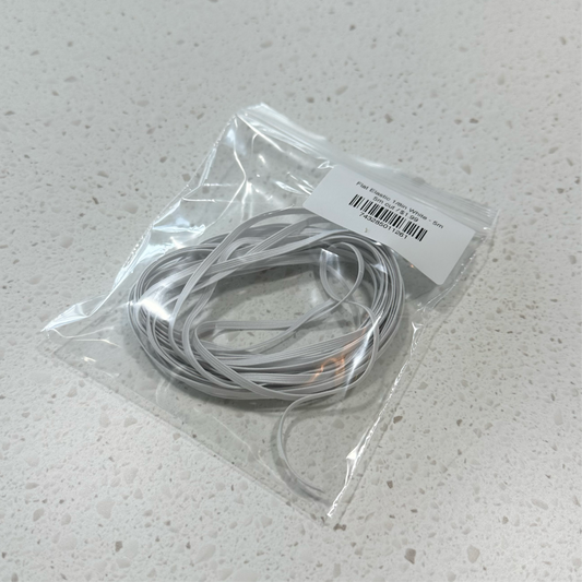Flat Elastic 1/8in White - 5m