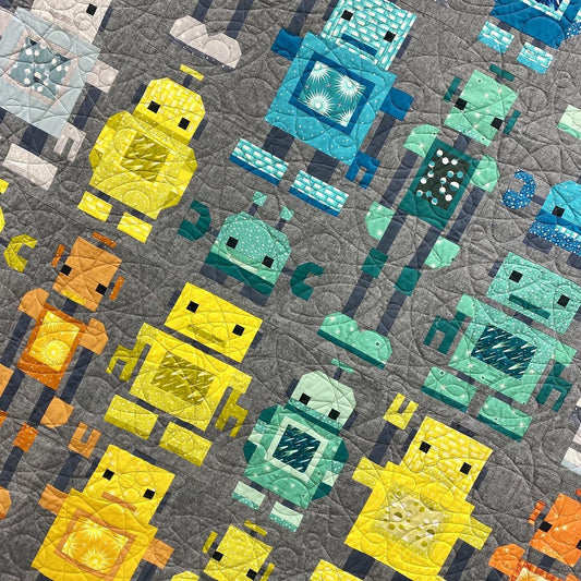 Handmade Quilt - Robots