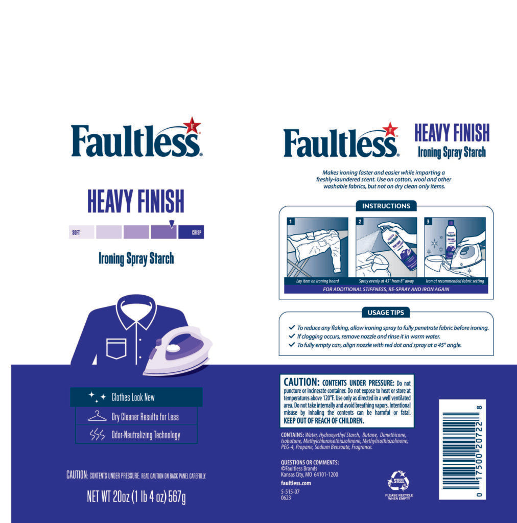 Faultless Heavy Finish Ironing Spray Starch