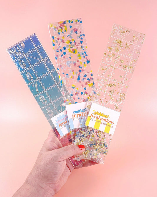 Quilting Ruler | 2.5" x 10" Various Styles