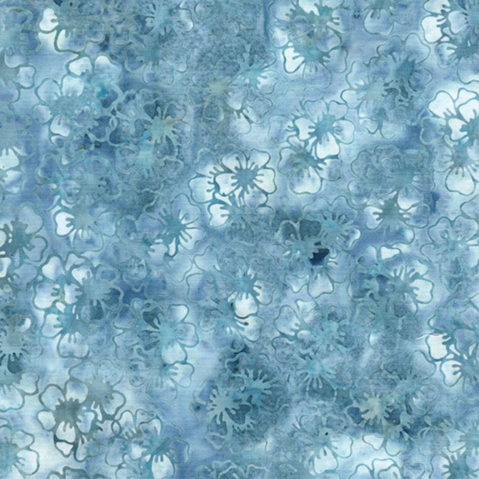 Cherry Blossom Batiks | Large Blossoms - Blue Bluebell *PRE-ORDER