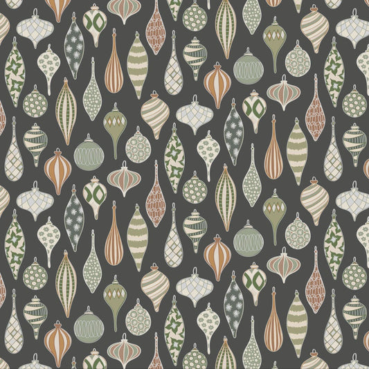 Snowfall | Ornaments Gray with Metallic