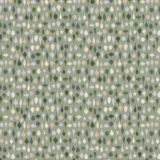 Snowfall | Onaments Sage with Metallic