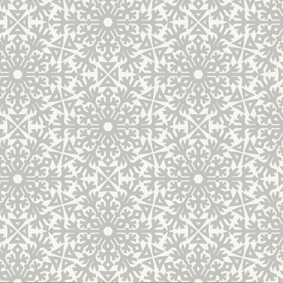 Snowfall | Snowflake Gray with Metallic