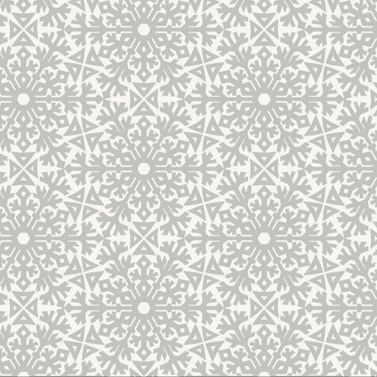 Snowfall | Snowflake Gray with Metallic