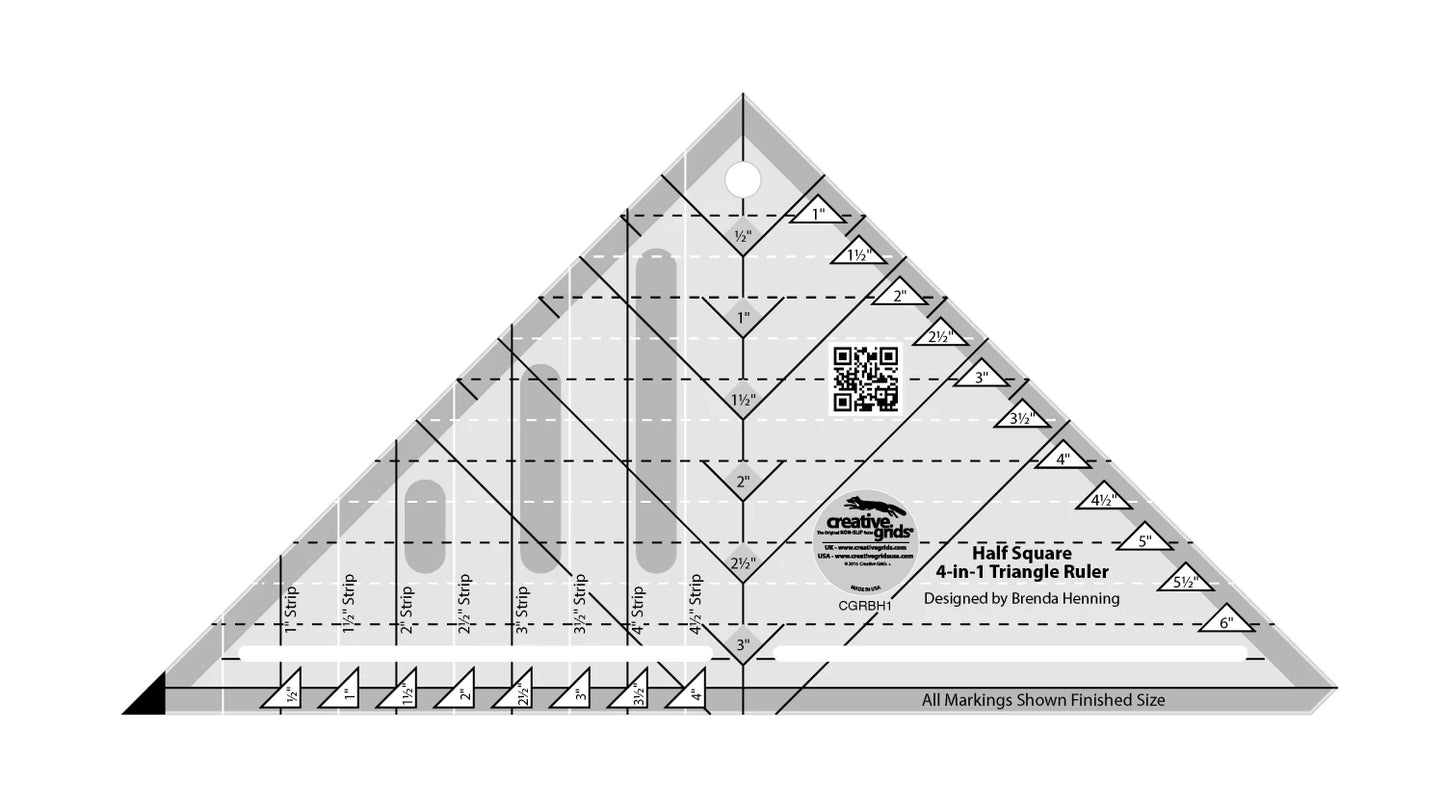 Creative Grids® | Half Square 4-in-1 Triangle Ruler