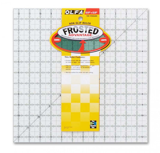 Olfa Frosted Acrylic 12.5" x 12.5" Ruler - The Standard