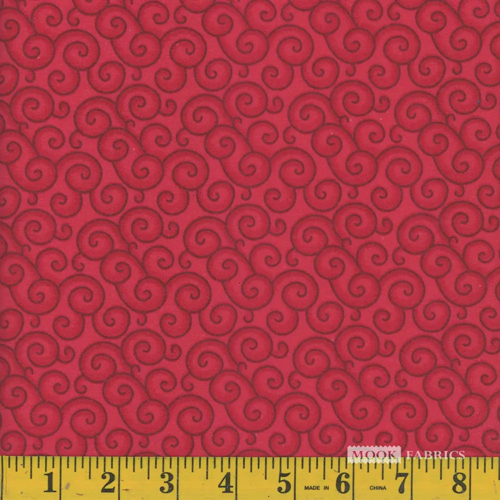 108" Flannel | Swirl Red