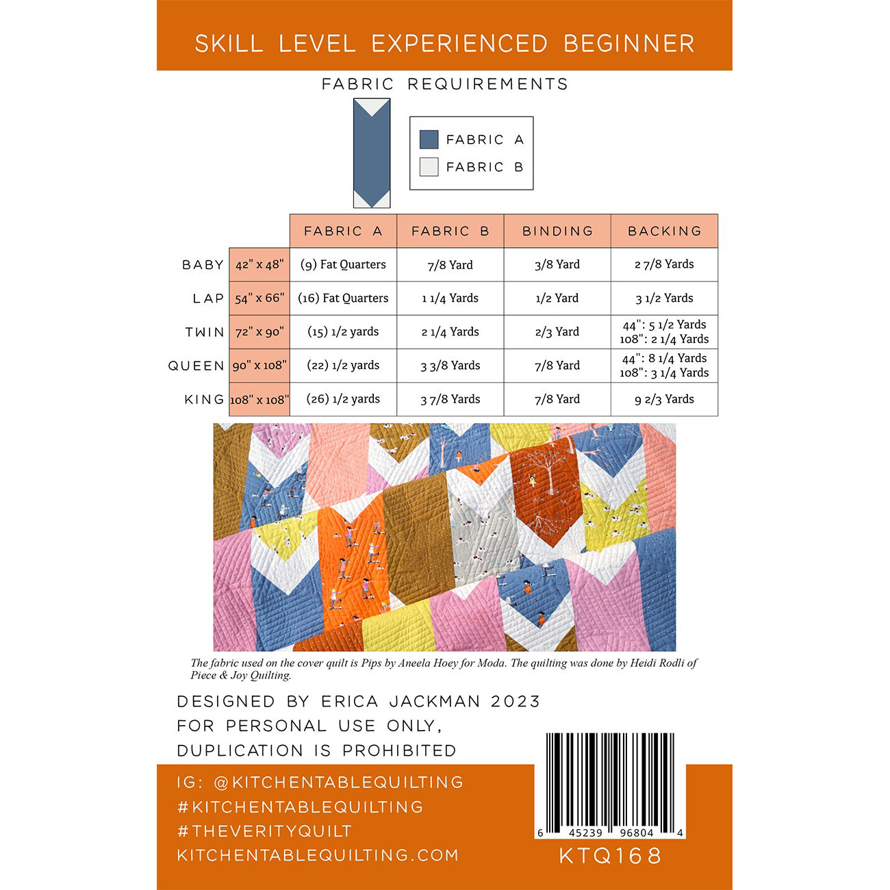 Kitchen Table Quilting - The Verity Quilt