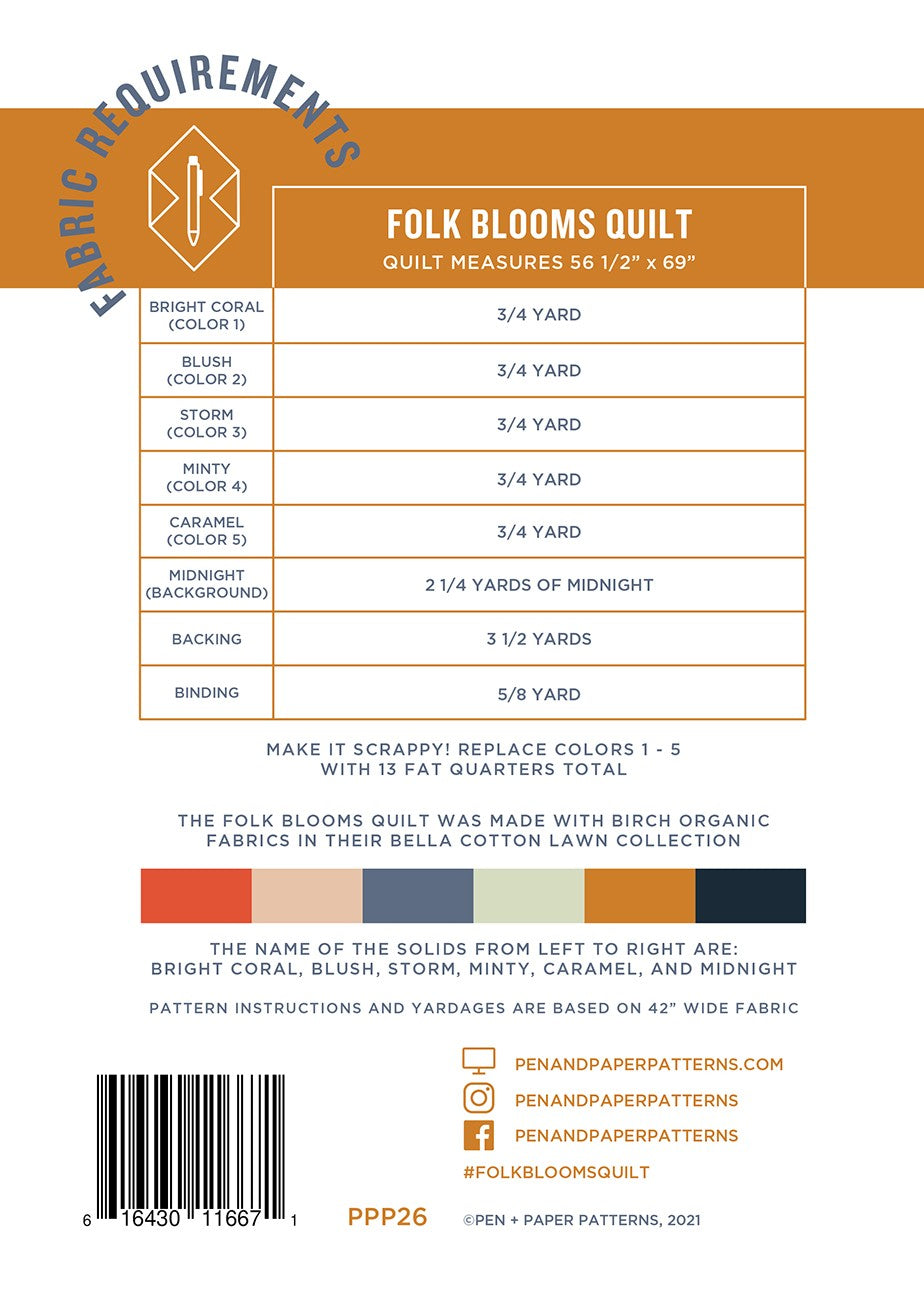 Pen & Paper Patterns | Folk Blooms