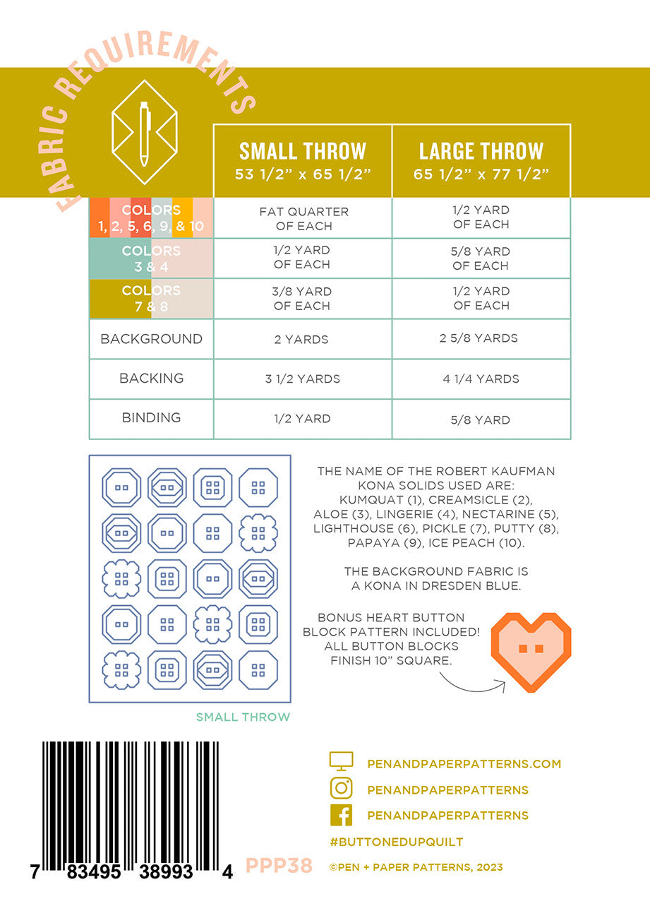 Pen and Paper Patterns | Buttoned Up