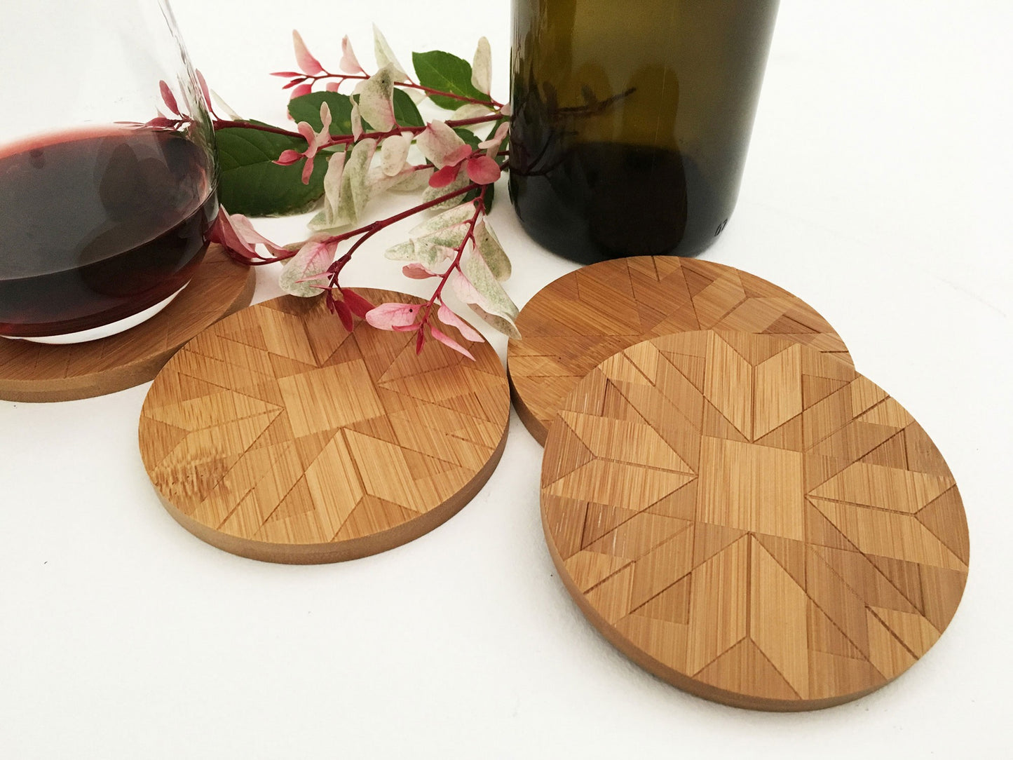 Bamboo Coasters | Ruby Roads - Round