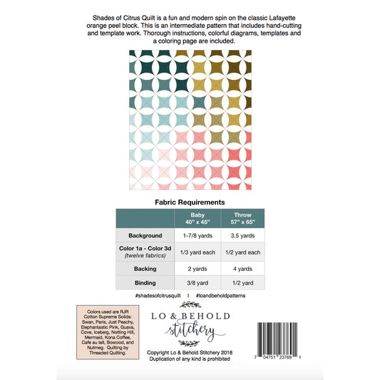 Lo & Behold Stitchery | Shades of Citrus