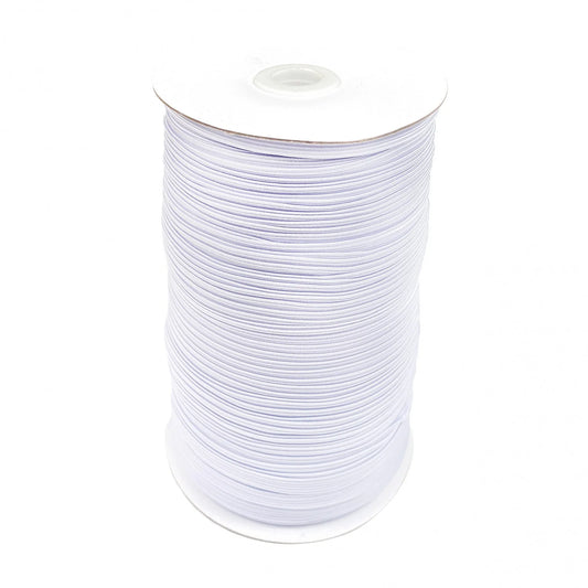 Flat Elastic 1/8in White - 5m