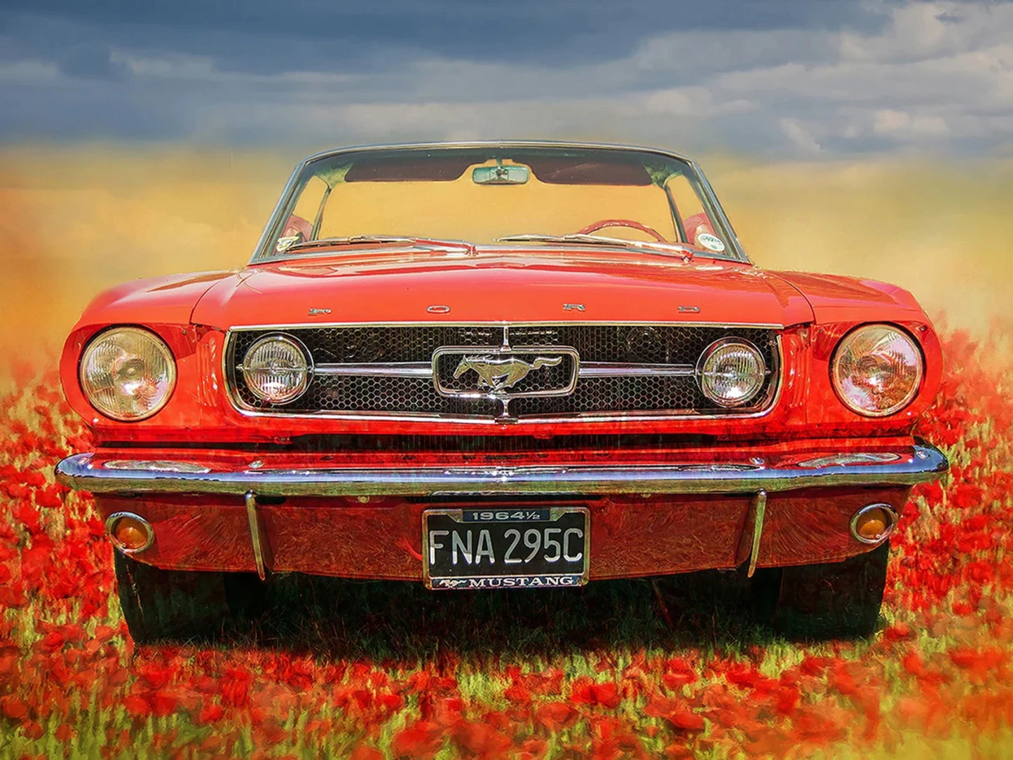 Focus on Fabric | Red Mustang Panel