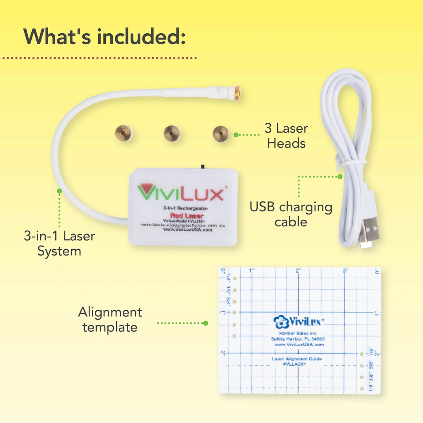 Vivilux 3-in-1 Rechargeable Laser System | Rechargeable Cordless Laser