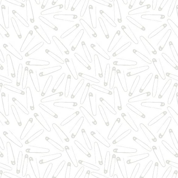 Sew Happy | White on White Safety Pins