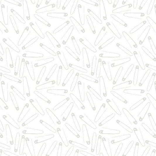 Sew Happy | White on White Safety Pins