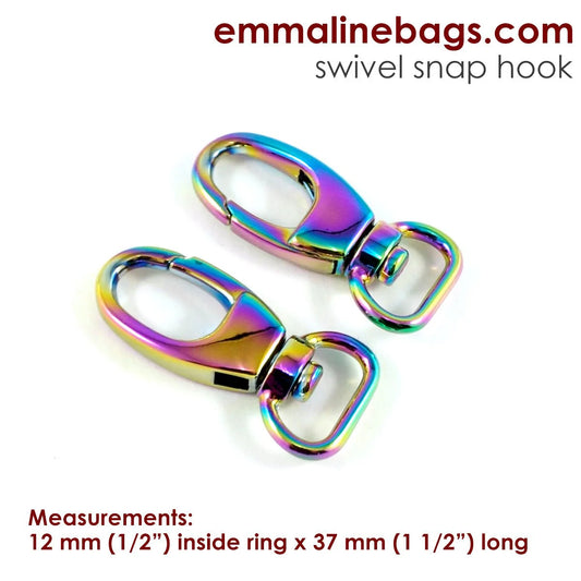 1½" Swivel Snap Hooks | Designer Profile in Iridescent Rainbow