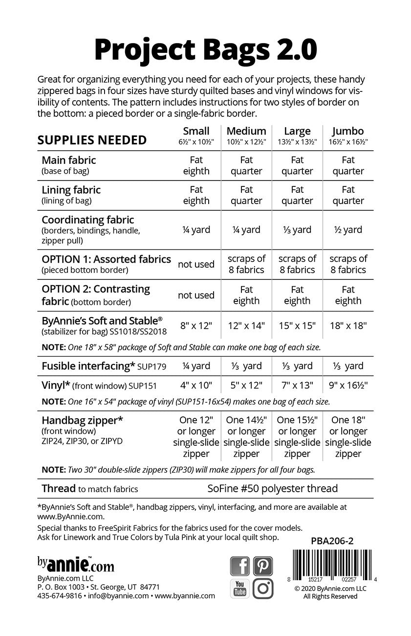 By Annie - Project Bags 2.0 Pattern