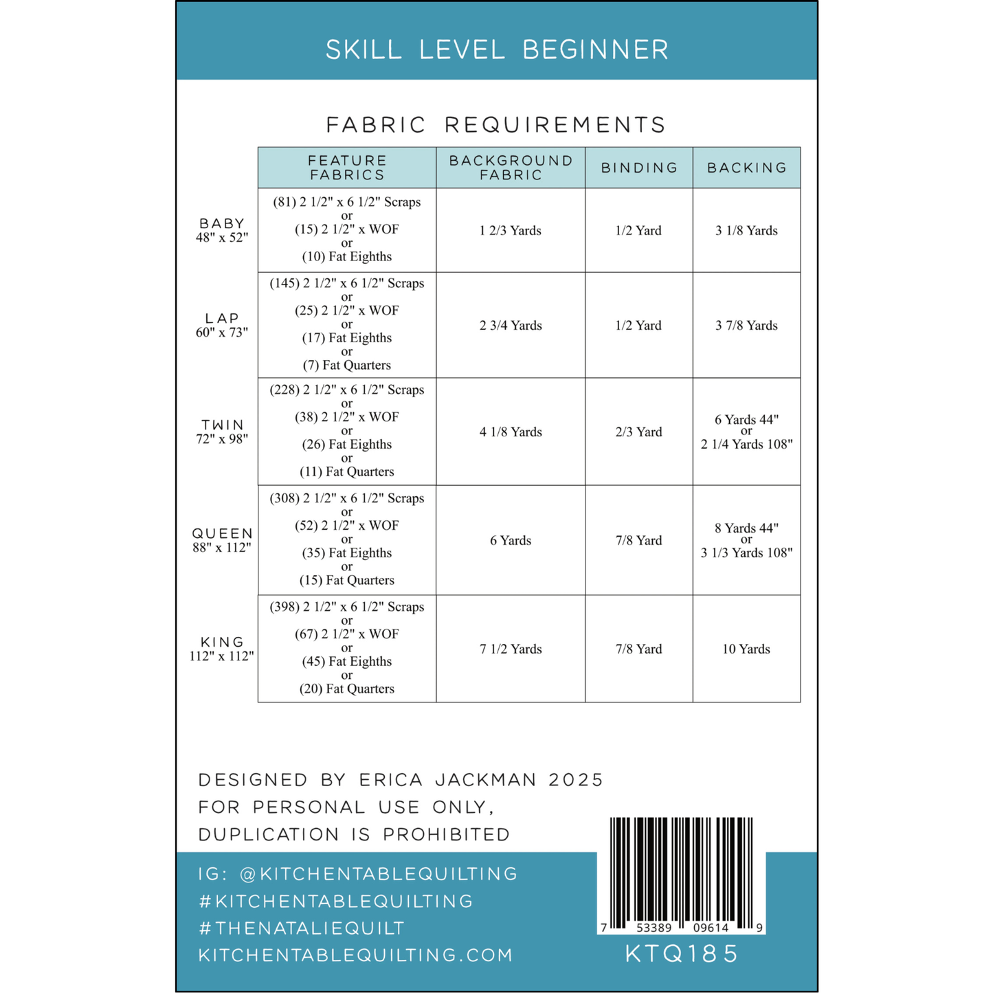 Kitchen Table Quilting | The Natalie Quilt