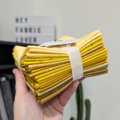 Yellow | Curated Colours Fat Quarter Stack | 12 FQ