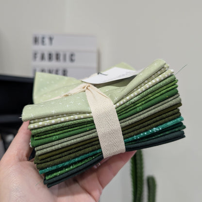 Green | Curated Colours Fat Quarter Stack | 12 FQ