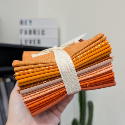 Orange | Curated Colours Fat Quarter Stack | 12 FQ