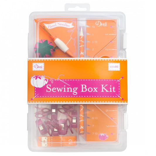 Sewing Box Kit | Orange + Pink