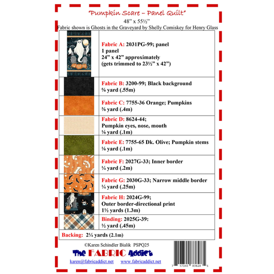 The Fabric Addict | Pumpkin Scare Panel Quilt
