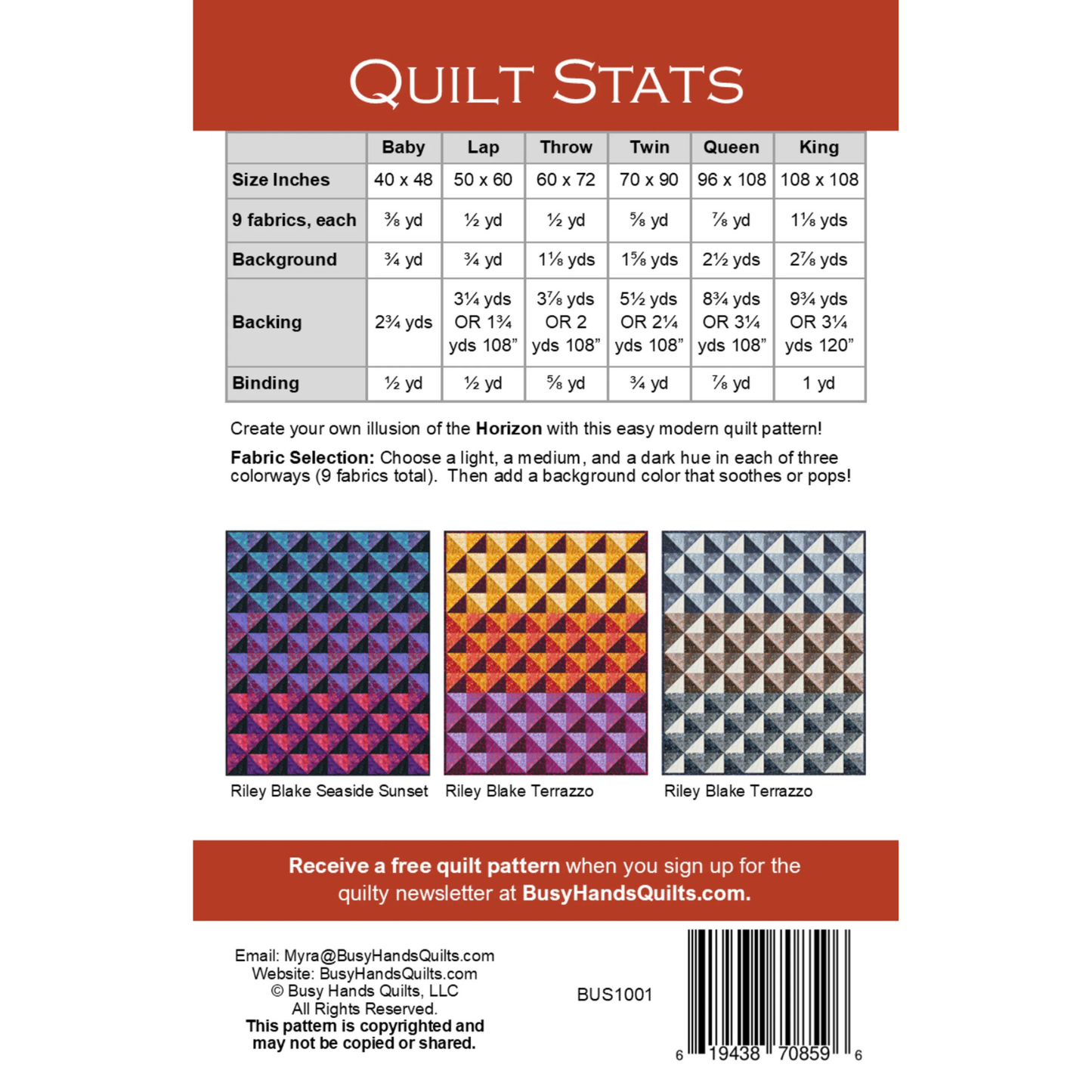 Busy Hands Quilts | Horizon