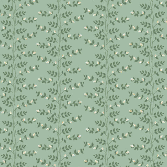 Dahlia | Climbing Vines in Sage Metallic