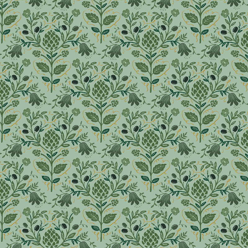 Dahlia | Artichoke in Sage Metallic