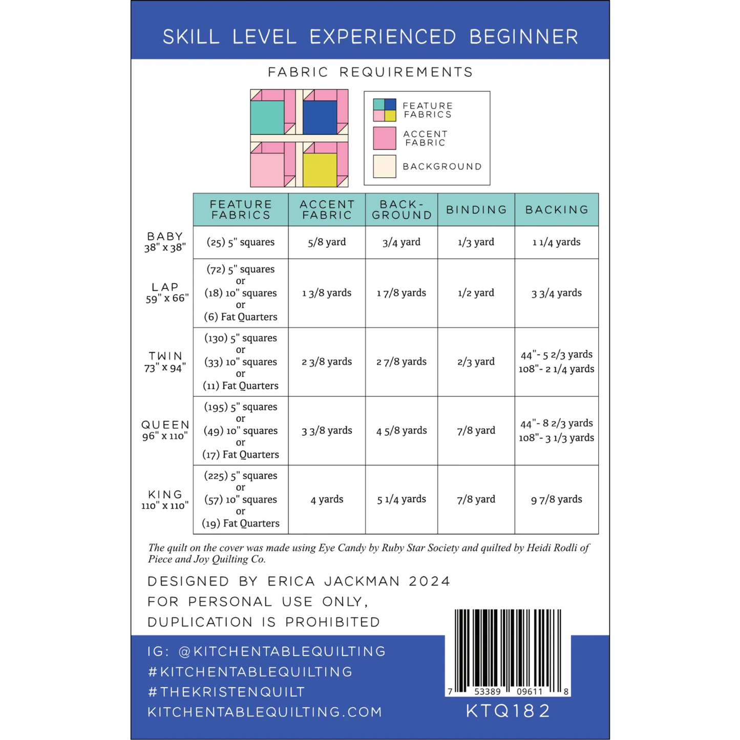 Kitchen Table Quilting | The Kristen Quilt