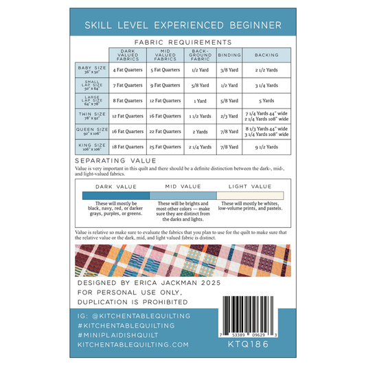 Kitchen Table Quilting | The Mini Plaid-ish Quilt