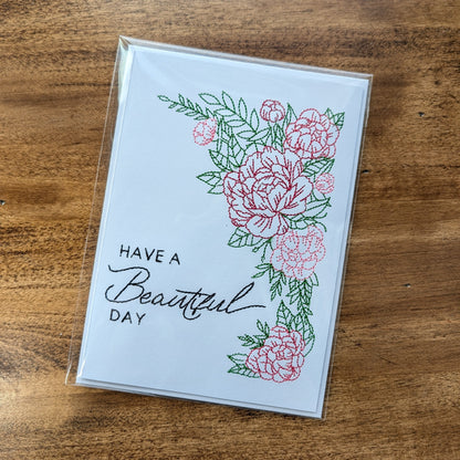 Embroidered Greeting Card
