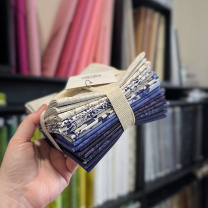 Porcelain and Sea Glass Fat Quarter Stack | 11 FQ