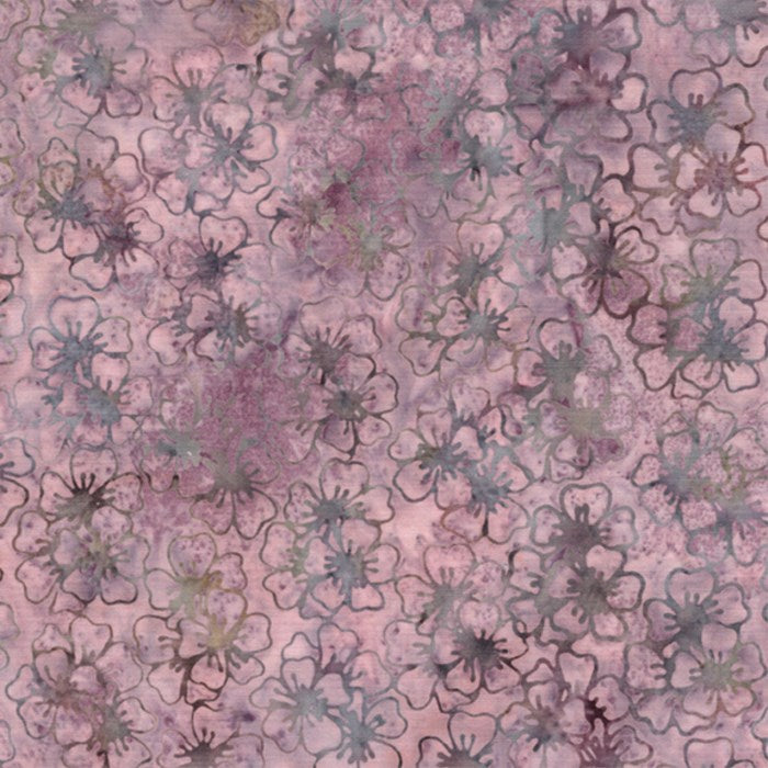 Cherry Blossom Batiks | Large Blossoms - Purple Thistle *PRE-ORDER