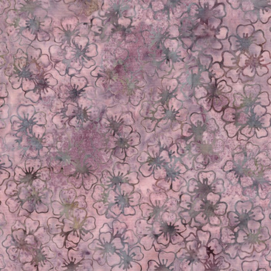 Cherry Blossom Batiks | Large Blossoms - Purple Thistle *PRE-ORDER