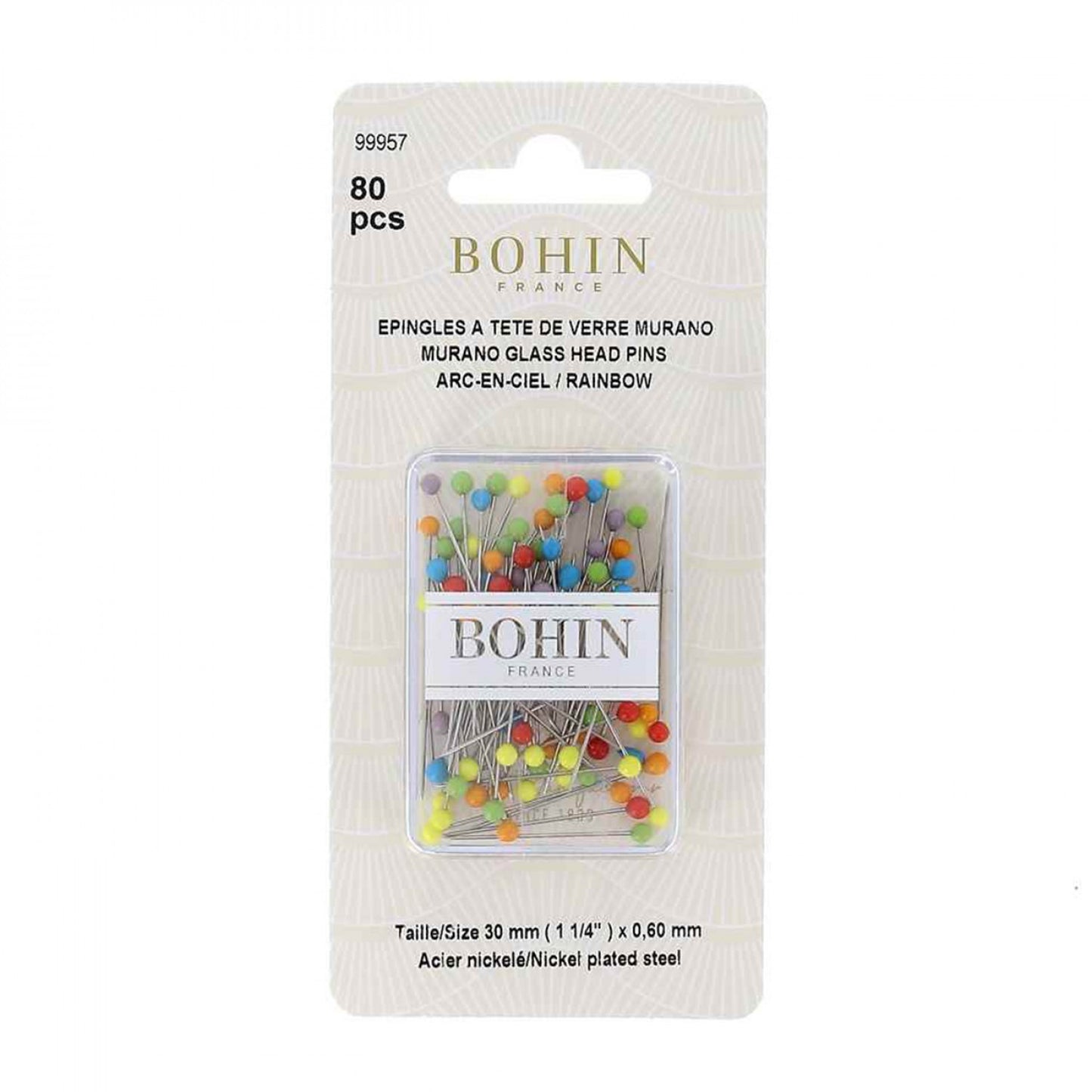 Bohin Murano Glass Head Pins | 80pc