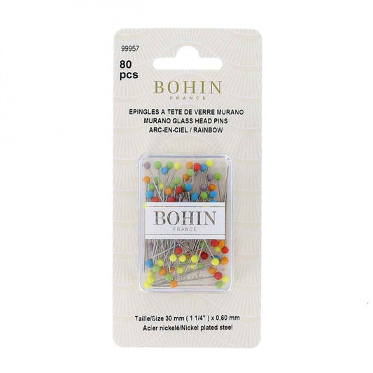 Bohin Murano Glass Head Pins | 80pc