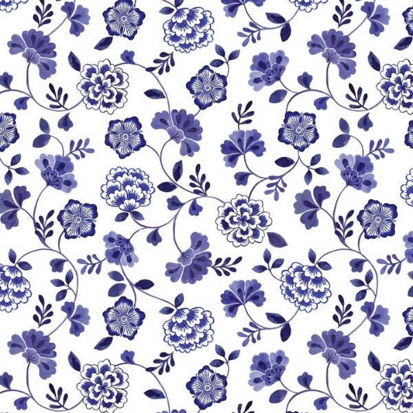 Porcelain and Sea Glass Fat Quarter Stack | 11 FQ