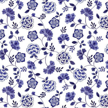 Porcelain and Sea Glass Fat Quarter Stack | 11 FQ