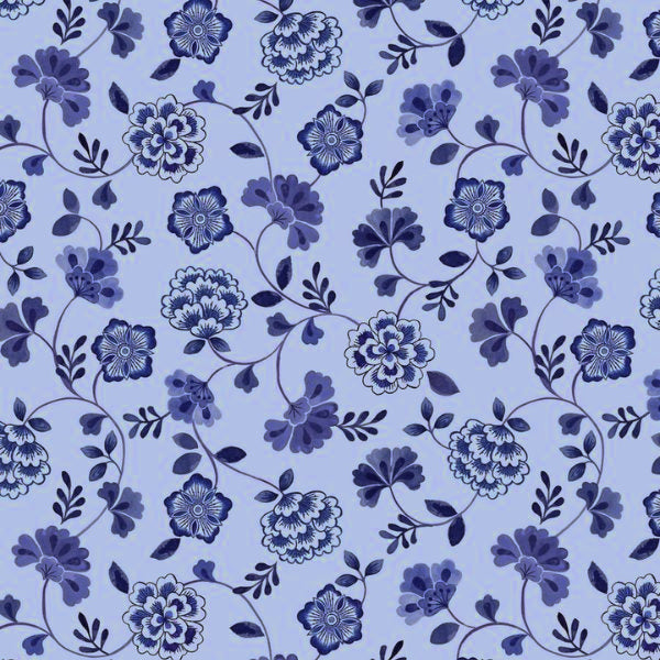 Porcelain and Sea Glass Fat Quarter Stack | 11 FQ