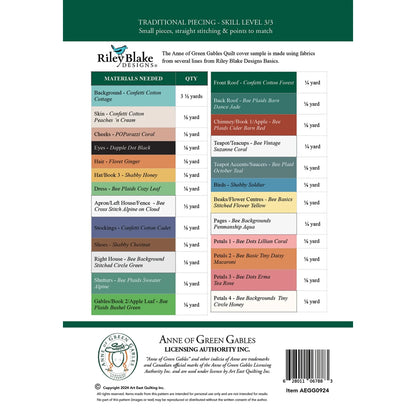 Art East Quilting | Anne of Green Gables