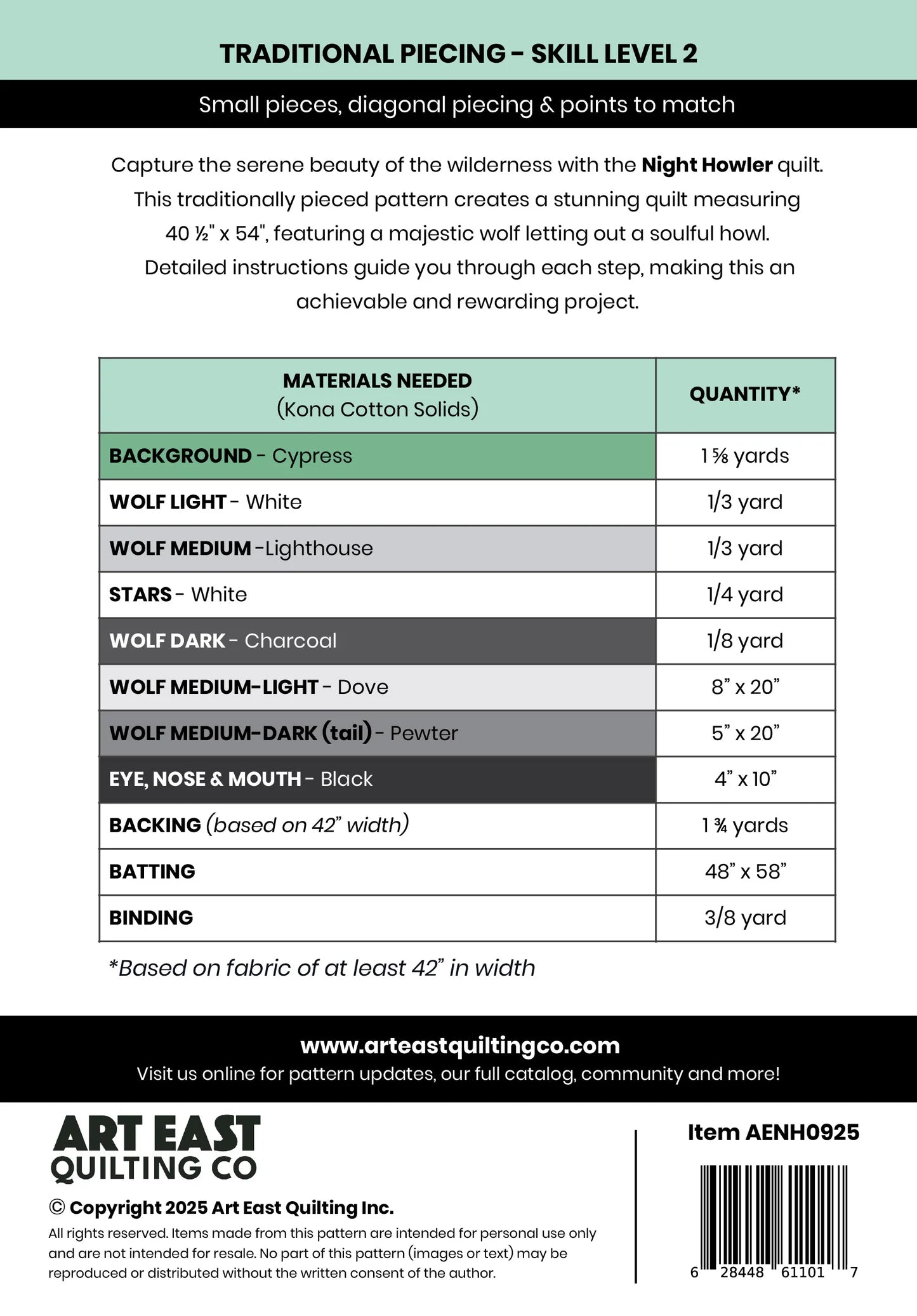 Art East Quilting Co. | Night Howler